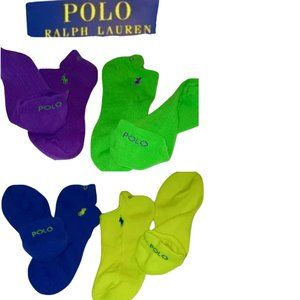 Polo Ralph Lauren Socks Low Cut Tab Men Size 10-13 Performance Repreve 4 Pair